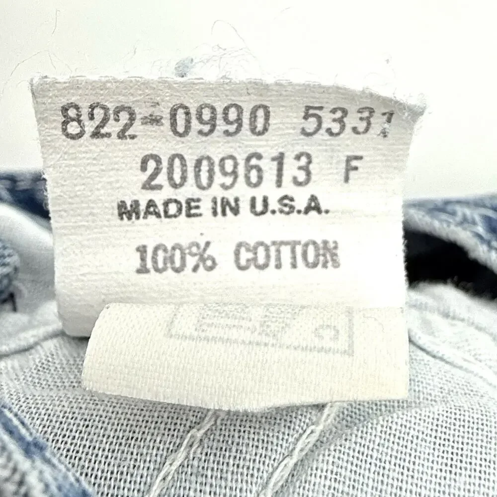 Vintage OshKosh B'gosh Bib Overalls 12m Blue Denim VESTBAK Made USA 80s-90s